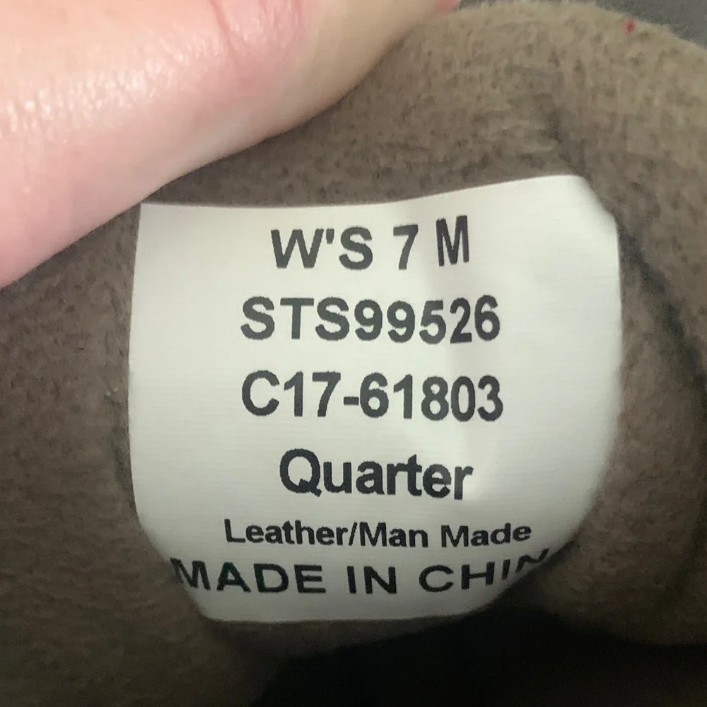 Sperry Duck Boots Gray and Red Lace Up Boots. - Picture 5 of 8